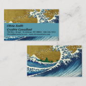 Hokusai Big Wave Japan Japanse kunst Visitekaartje (Voorkant / Achterkant)