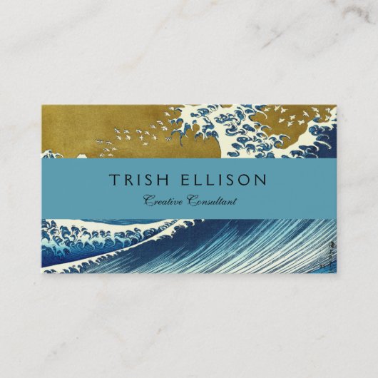 Hokusai Big Wave Japan Japanse kunst Visitekaartje (Voorkant)
