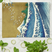 Hokusai Big Wave Japan Vintage Ocean Theedoek (Gevouwen)