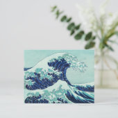 Hokusai Blue Waves Briefkaart (Staand voorkant)