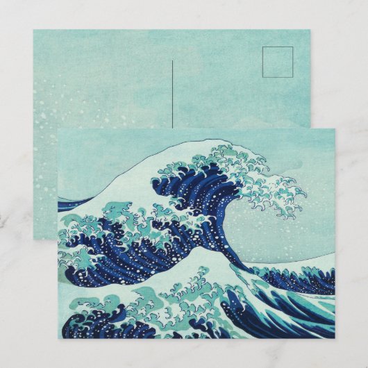 Hokusai Blue Waves Briefkaart (Voorkant / Achterkant)
