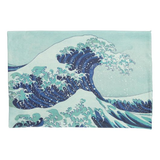 Hokusai Blue Waves Kussensloop (Voorkant)