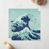 Hokusai Blue Waves Notitiekaartje (Voorkant / Achterkant in situ)