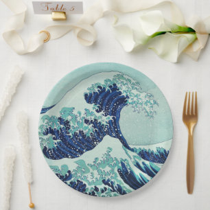 Hokusai Blue Waves Papieren Bordje