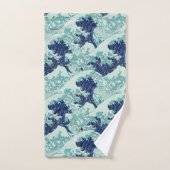 Hokusai Blue Waves Pattern Bad Handdoek (Handdoek)