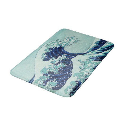 Hokusai Blue Waves Pattern Badmat (Gekanteld)
