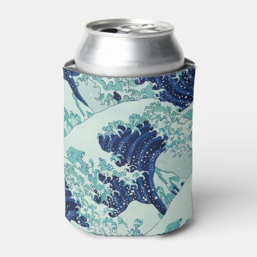Hokusai Blue Waves Pattern Blikjeskoeler (Blikje Voorkant)