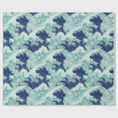 Hokusai Blue Waves Pattern Cadeaupapier (Vlak)