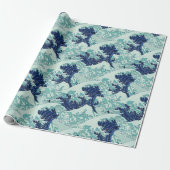 Hokusai Blue Waves Pattern Cadeaupapier (Uitgerold)