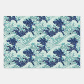 Hokusai Blue Waves Pattern Inpakpapier Vel (Voorkant)