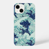 Hokusai Blue Waves Pattern iPhone Hoesje (Achterkant)