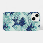Hokusai Blue Waves Pattern iPhone Hoesje (Achterkant horizontaal)