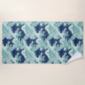 Hokusai Blue Waves Pattern Strandlaken (Voorkant)