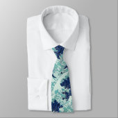 Hokusai Blue Waves Pattern Stropdas (Gebonden)