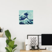 Hokusai Blue Waves Poster (Thuiskantoor)