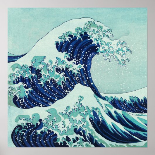 Hokusai Blue Waves Poster (Voorkant)