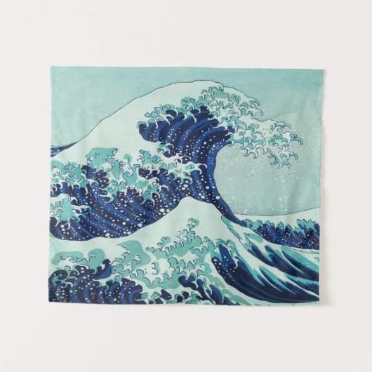 Hokusai Blue Waves Wandkleed (Voorkant (horizontaal))