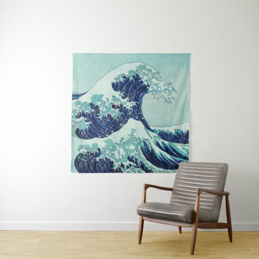 Hokusai Blue Waves Wandkleed (In situ)