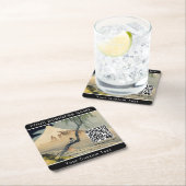 Hokusai - Boy Viezing Mount Fuji - QR Code Kartonnen Onderzetters (Insitu)