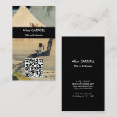 Hokusai - Boy Viezing Mount Fuji - QR Code Visitekaartje (Voorkant / Achterkant)