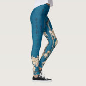 Hokusai Bullfinch en Weeping Cherry GalleryHD Leggings (Rechts)