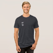Hokusai Crane Japanese Minimalist Black Heather Tri-Blend Shirt (Voorkant volledig)
