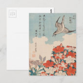 Hokusai Cuckoo en Azaleas GalleryHD Briefkaart (Voorkant / Achterkant)