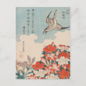Hokusai Cuckoo en Azaleas GalleryHD Briefkaart (Voorkant)