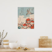 Hokusai Cuckoo en Azaleas  GalleryHD Poster (Keuken)