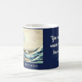 Hokusai – De Grote Golf – Aangepaste Tekst Koffiemok (Center)