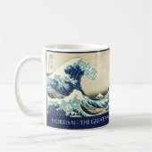 Hokusai – De Grote Golf – Aangepaste Tekst Koffiemok (Links)