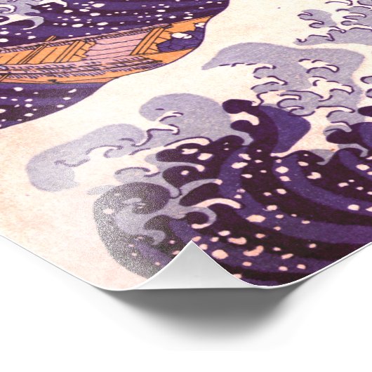 Hokusai - De Grote Golf Foto Afdruk (Hoek)