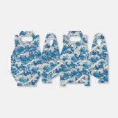 Hokusai de Grote Golf Patroon Nautische Blauwe gol Bedankdoosjes (Uitgevouwen)