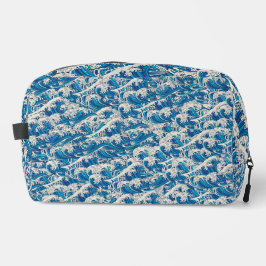 Hokusai de Grote Golf Patroon Nautische Blauwe gol Toilettasje