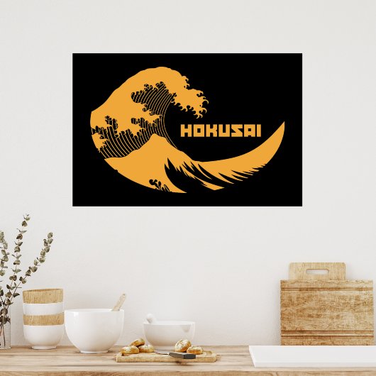 Hokusai - De Grote Golf Poster (Keuken)