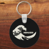 Hokusai - De Grote Golf Sleutelhanger (Voorkant)