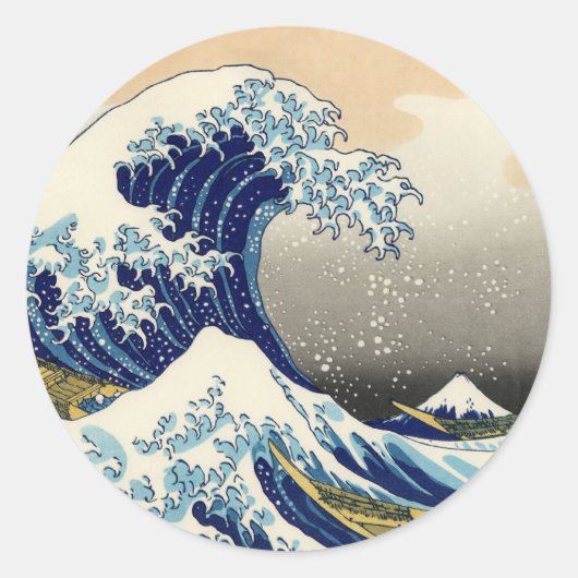Hokusai de Grote Golf Stickers (Voorkant)