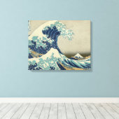 Hokusai - De Grote Golf van Kanagawa Canvas Afdruk (Insitu (Houten vloer))