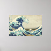 Hokusai - De Grote Golf van Kanagawa Canvas Afdruk (Voorkant)