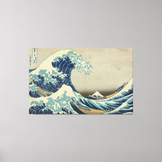 Hokusai - De Grote Golf van Kanagawa Canvas Afdruk