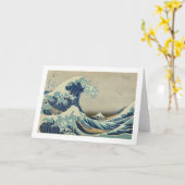 Hokusai - De Grote Golf van Kanagawa Kaart (Gele Bloem)