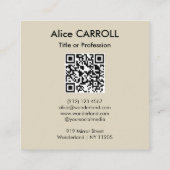 Hokusai - De Grote Golf van Kanagawa - QR-code Vierkante Visitekaartje (Achterkant)