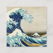 Hokusai - De Grote Golf van Kanagawa - QR-code Vierkante Visitekaartje (Voorkant)