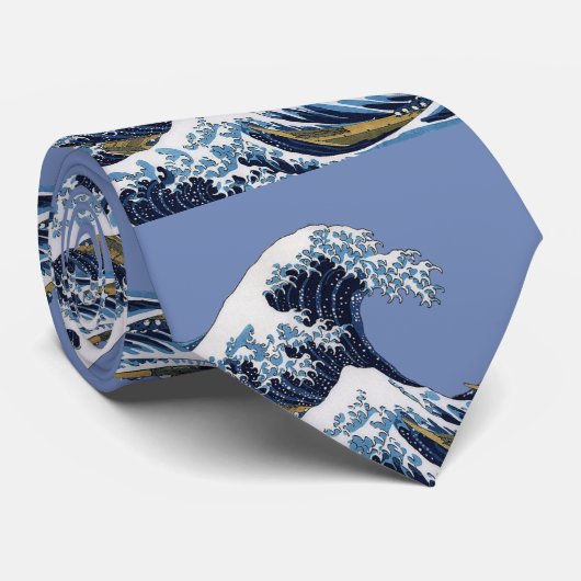 Hokusai, de Grote Golf van Kanagawa Stropdas (Opgerold)
