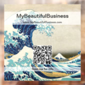 Hokusai - De Grote Golf voor Kanagawa - QR Code Raamsticker (Vel 2)