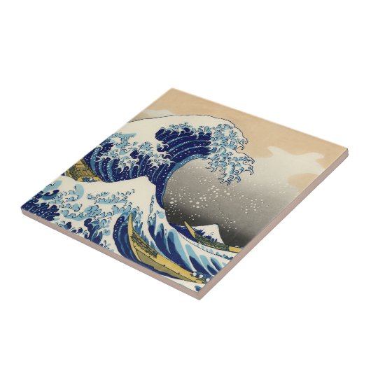 Hokusai de Grote Golfberg Tegeltje (Zijkant)