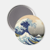 Hokusai de grote golfmagneet magneet (Voorkant / Achterkant)
