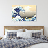 Hokusai De Grote Wave Canvas Wrap Afdruk (Insitu (Slaapkamer))