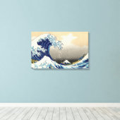 Hokusai De Grote Wave Canvas Wrap Afdruk (Insitu (Houten vloer))