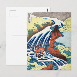 Hokusai - De Yoshitsune Paard-Was Waterval Briefkaart